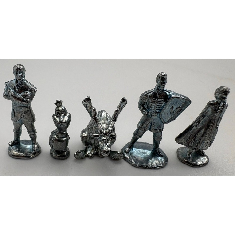 Disney Frozen‎ II Monopoly Metal Tokens Lot Figures & Reindeer Lot of 5 Parts